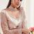 Peach Embroidered Net Stone Work Lehenga Choli - Free size