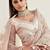 Peach Embroidered Net Stone Work Lehenga Choli - Free size