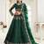 Green Embroidered Net Stone Work Lehenga Choli - Free size