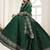 Green Embroidered Net Stone Work Lehenga Choli - Free size
