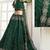 Green Embroidered Net Stone Work Lehenga Choli - Free size