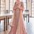 Rose Gold Embroidered Silk Blend Stone Work Lehenga Choli - Free size