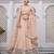 Peach Embroidered Silk Blend Stone Work Lehenga Choli - Free size