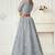 Grey Embroidered Net Stone Work Lehenga Choli - Free size