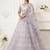 Lavender Embroidered Net Stone Work Lehenga Choli - Free size