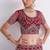 Red Embroidered Silk Blend Thread Work Lehenga Choli - Free size