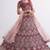 Red Embroidered Silk Blend Thread Work Lehenga Choli - Free size