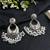 Luxury Oxidised Silver Pearl Chandbali Earrings | Handmade Indian Bridal Jewelry