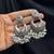 Luxury Oxidised Silver Pearl Chandbali Earrings | Handmade Indian Bridal Jewelry