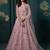 Dusty Pink Embroidered Net Thread Work Lehenga Choli - Free size