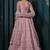 Dusty Pink Embroidered Net Thread Work Lehenga Choli - Free size