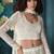 Off White Embroidered Georgette Thread Work Lehenga Choli - Free size