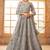 Grey Embroidered Net Thread Work Lehenga Choli - Free size