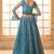 Blue Embroidered Net Thread Work Lehenga Choli - Free size