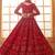 Red Embroidered Net Thread Work Lehenga Choli - Free size