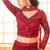 Red Embroidered Net Thread Work Lehenga Choli - Free size
