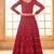 Red Embroidered Net Thread Work Lehenga Choli - Free size