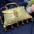 Handcrafted Dual Tone Metal Clutch, Embossed Elephant Evening Bag, Chitai Work Brass Purse