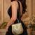 Vintage Gold & Silver Embossed Handbag, Ethnic Bridal Clutch Purse