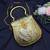 Vintage Gold & Silver Embossed Handbag, Ethnic Bridal Clutch Purse