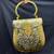 Vintage Gold & Silver Embossed Handbag, Ethnic Bridal Clutch Purse