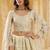 White Embroidered Net Thread Work Lehenga Choli - Free size