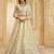 White Embroidered Net Thread Work Lehenga Choli - Free size