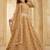 Fawn Embroidered Net Thread Work Lehenga Choli - Free size