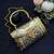 Vintage Style Dual-Tone Metal Clutch | Ornate Gold and Silver Evening Bag