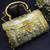 Vintage Style Dual-Tone Metal Clutch | Ornate Gold and Silver Evening Bag