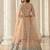 Peach Embroidered Silk Blend Thread Work Lehenga Choli - Free size
