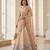 Peach Embroidered Silk Blend Thread Work Lehenga Choli - Free size