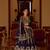 Purple Embroidered Silk Blend Mirror Work Lehenga Choli - Free size