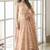 Peach Embroidered Net Stone Work Lehenga Choli - Free size