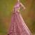 Lilac Embroidered Net Thread Work Lehenga Choli - Free size