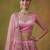Lilac Embroidered Net Thread Work Lehenga Choli - Free size