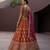 Orange Embroidered Silk Blend Zari Work Lehenga Choli - Free size