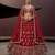 Red Embroidered Silk Blend Zari Work Lehenga Choli - Free size