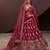 Rani Pink Embroidered Silk Blend Zari Work Lehenga Choli - Free size