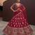 Rani Pink Embroidered Silk Blend Zari Work Lehenga Choli - Free size