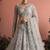 Blue Embroidered Net Zari Work Lehenga Choli - Free size