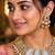 Showstopper - Antique Gold Temple Necklace Set with Earrings, South Indian Bridal Jewelry