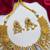 Showstopper - Antique Gold Temple Necklace Set with Earrings, South Indian Bridal Jewelry