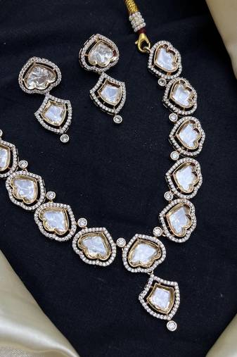Indian Bridal Kundan Polki Choker Set | Uncut Diamond Wedding Necklace