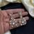 Gold Crystal Statement Necklace and Earring Set | Geometric Bridal Jewelry