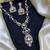 Gold Crystal Statement Necklace and Earring Set | Geometric Bridal Jewelry
