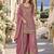 Purple dolla silk readymade plazzo suit with embroidery  work