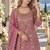 Purple dolla silk readymade plazzo suit with embroidery  work