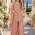 Orange dolla silk readymade plazzo suit with embroidery  work