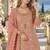 Orange dolla silk readymade plazzo suit with embroidery  work